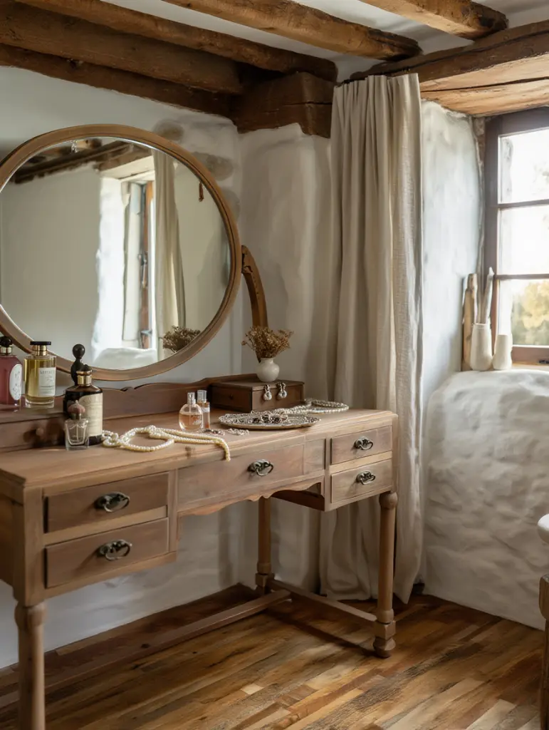 Coiffeuse en noyer Miroir (3).webp